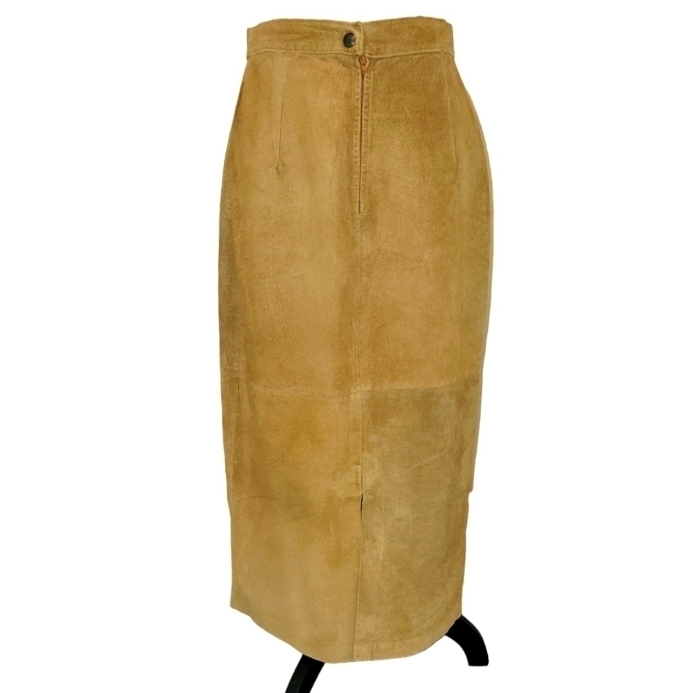 C.J. Todd  suede leather skirt